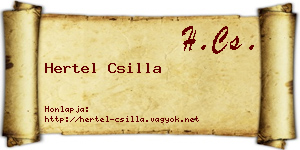 Hertel Csilla névjegykártya